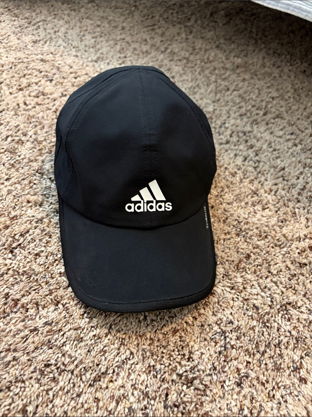 adidas Black Hat with White Logo